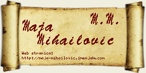 Maja Mihailović vizit kartica